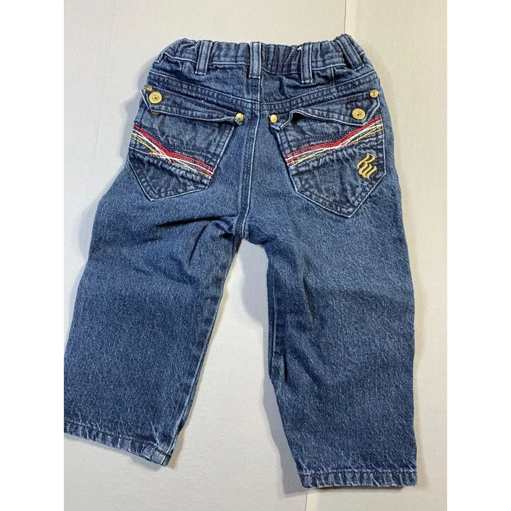 Vintage Y2K Roca Baby Rocawear Denim Jeans Boys Size 2T Skate Grunge Embroidered